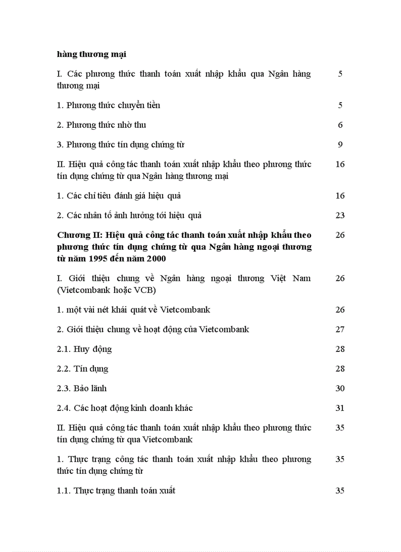 image for page Một số giải pháp nâng cao hiệu quả trong công tác thanh toán hàng xuất nhập khẩu bằng phương thức tính dụng chứng từ tại Ngân hàng Ngoại thương Việt Nam 1