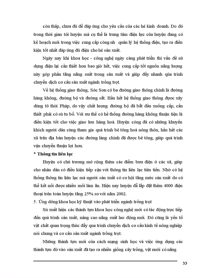 image for page Thực trạng chuyển dịch cơ cấu sản xuất ngành trồng trọt theo hướng sản xuất hàng hoá ở huyện sóc sơn hiện nay