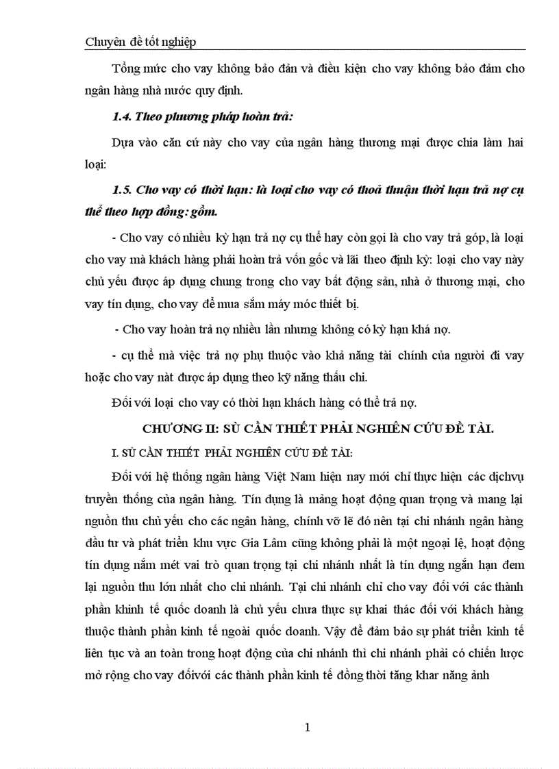 image for page Thực trạng về hoạt động tín dụng ngắn hạn tại chi nhánh Ngân hàng Đầu tư và phát triển khu vực Gia Lâm 1