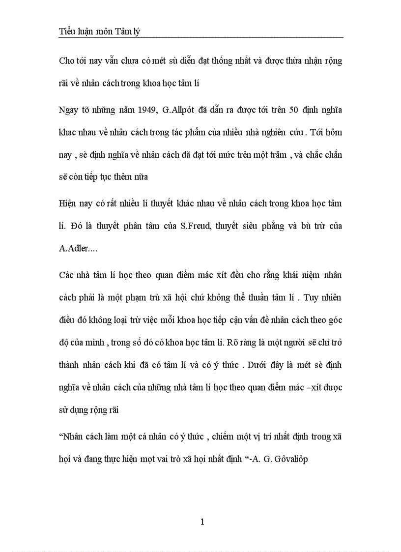 image for page Tiểu luận môn Tâm lý 1