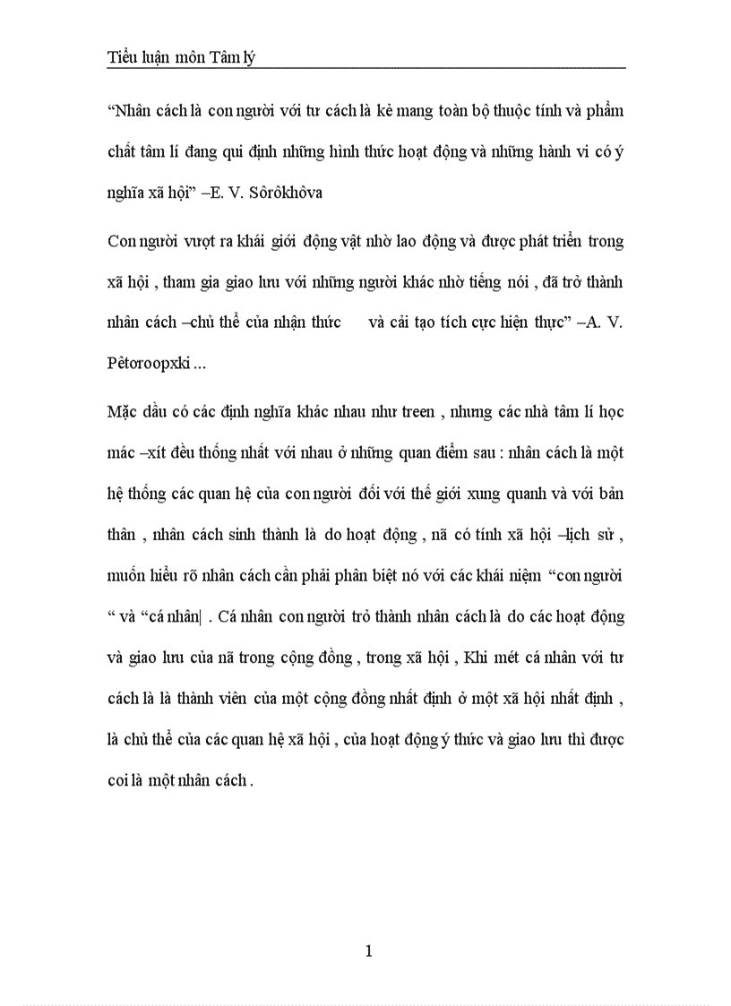 image for page Tiểu luận môn Tâm lý 1
