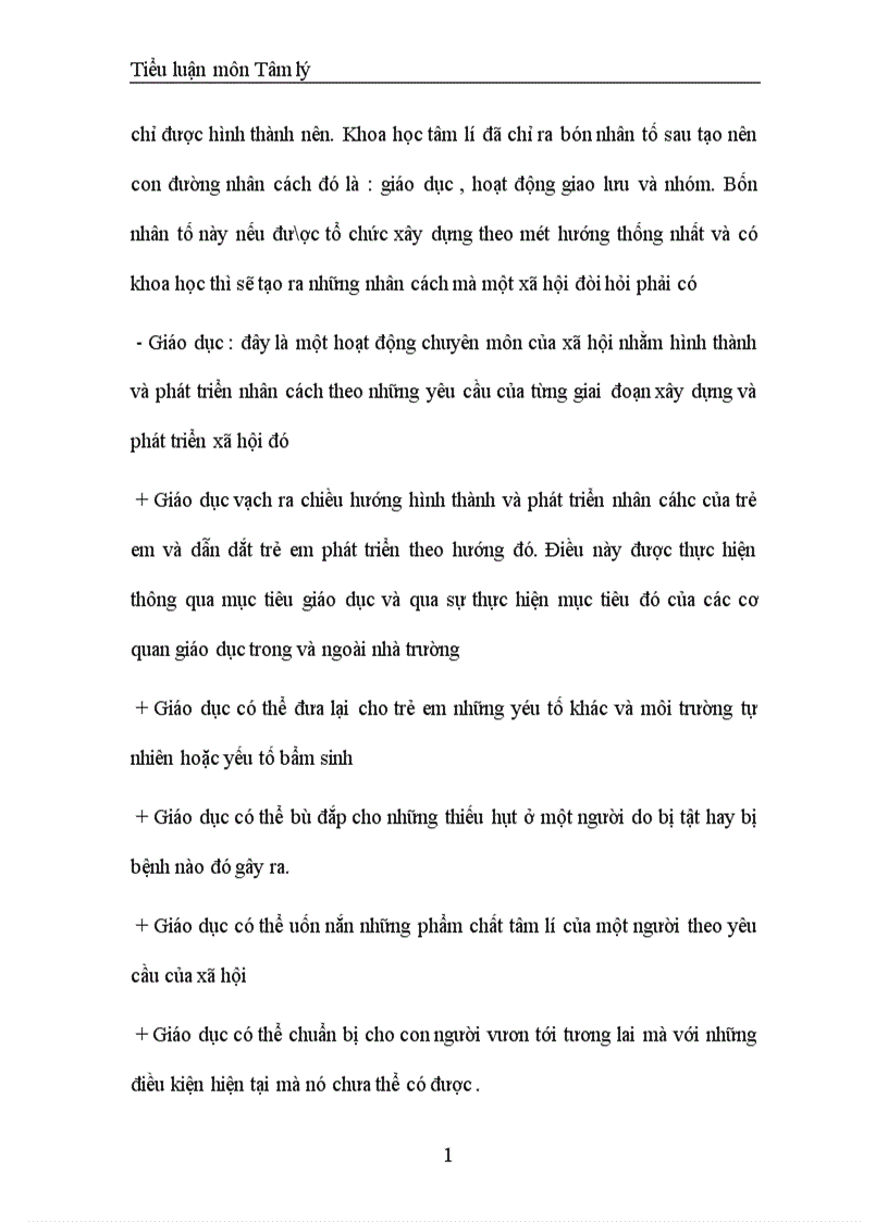 image for page Tiểu luận môn Tâm lý 1