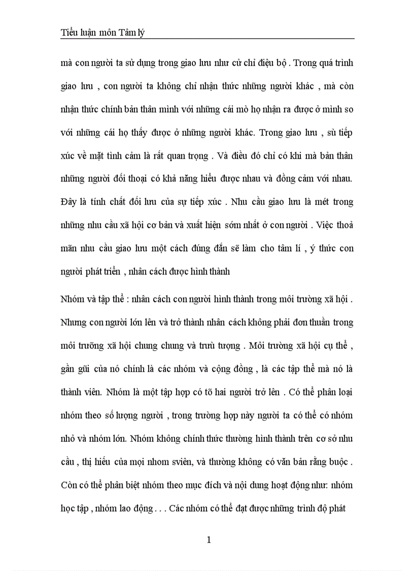 image for page Tiểu luận môn Tâm lý 1