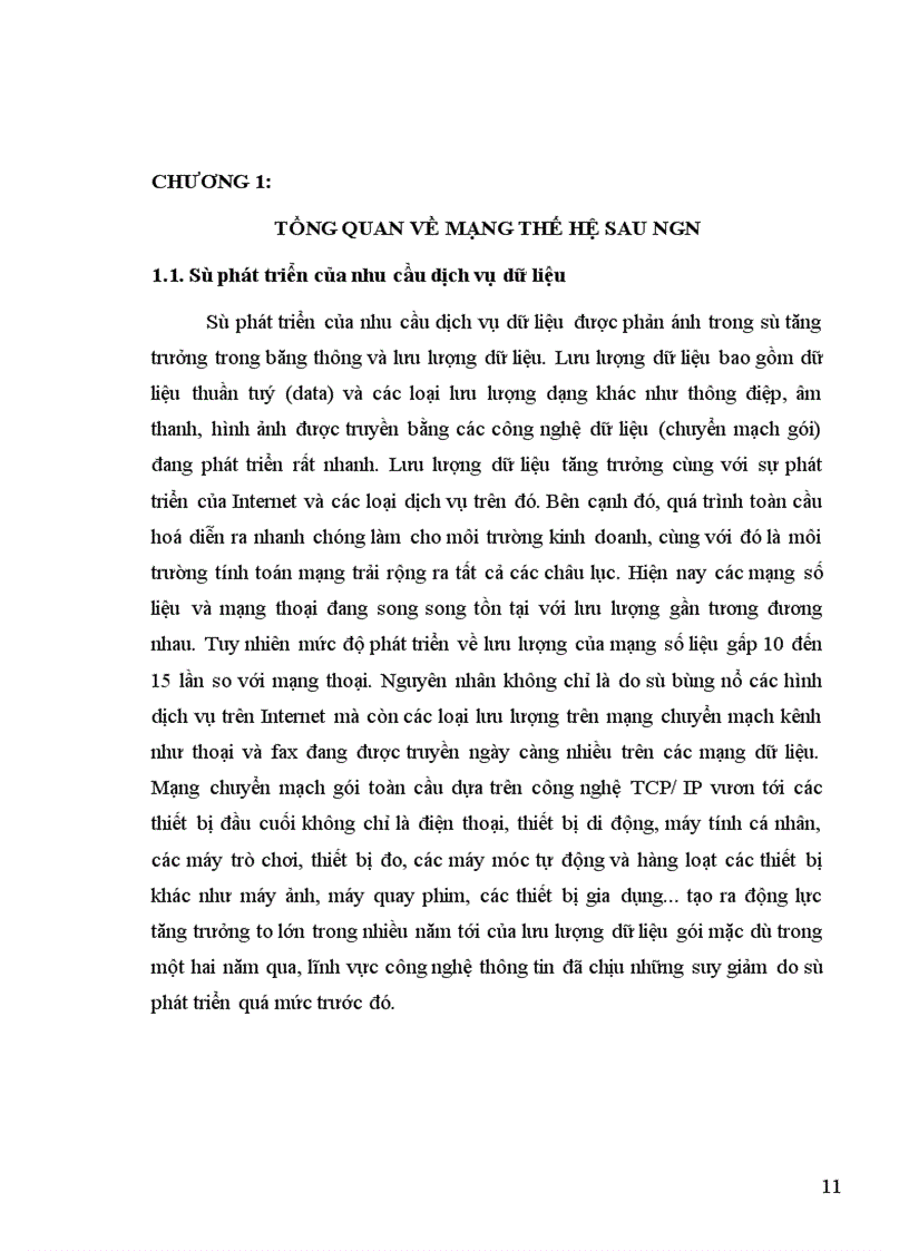 image for page Tổng quan về mạng thế hệ sau NGN