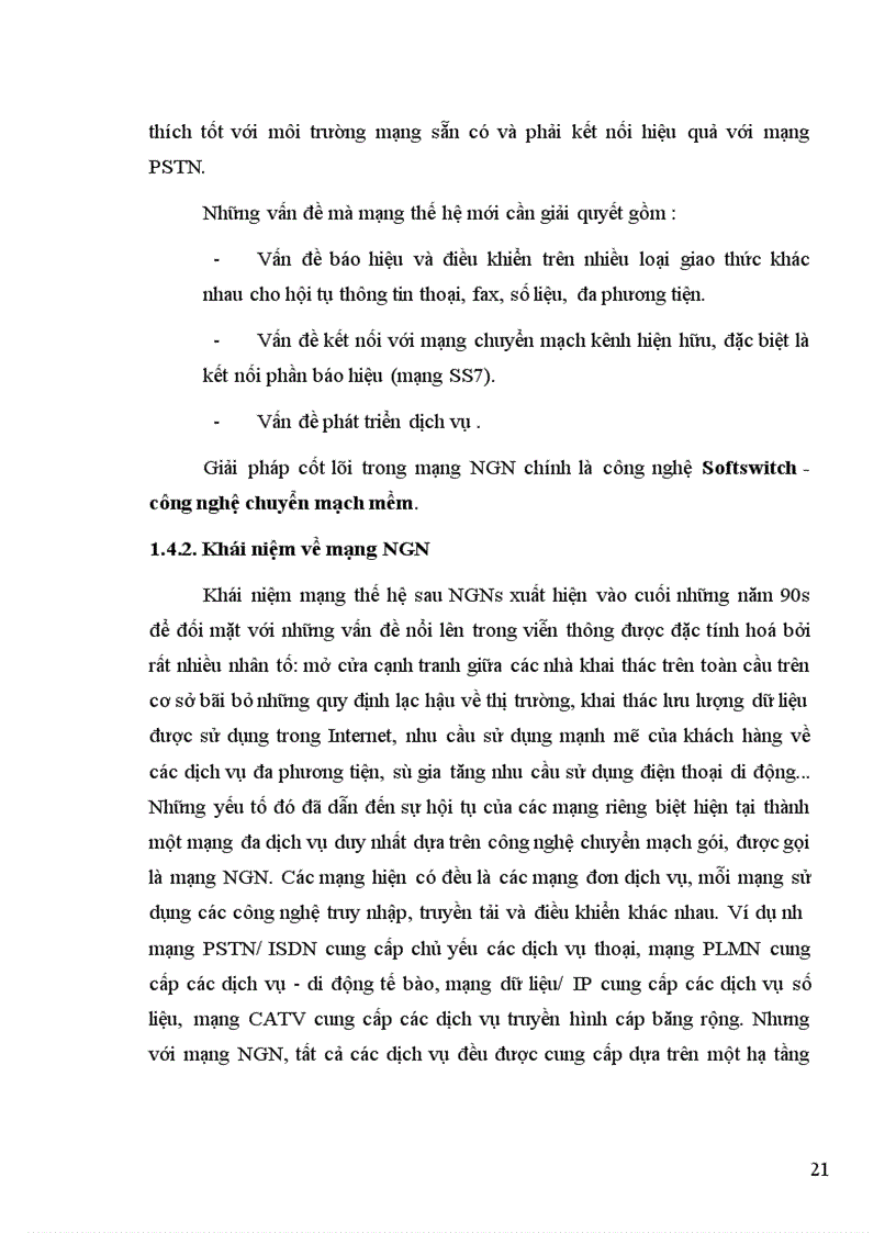 image for page Tổng quan về mạng thế hệ sau NGN