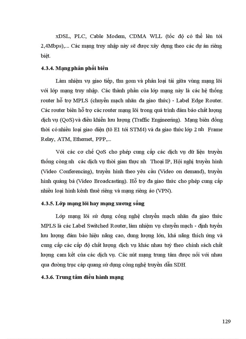 image for page Tổng quan về mạng thế hệ sau NGN