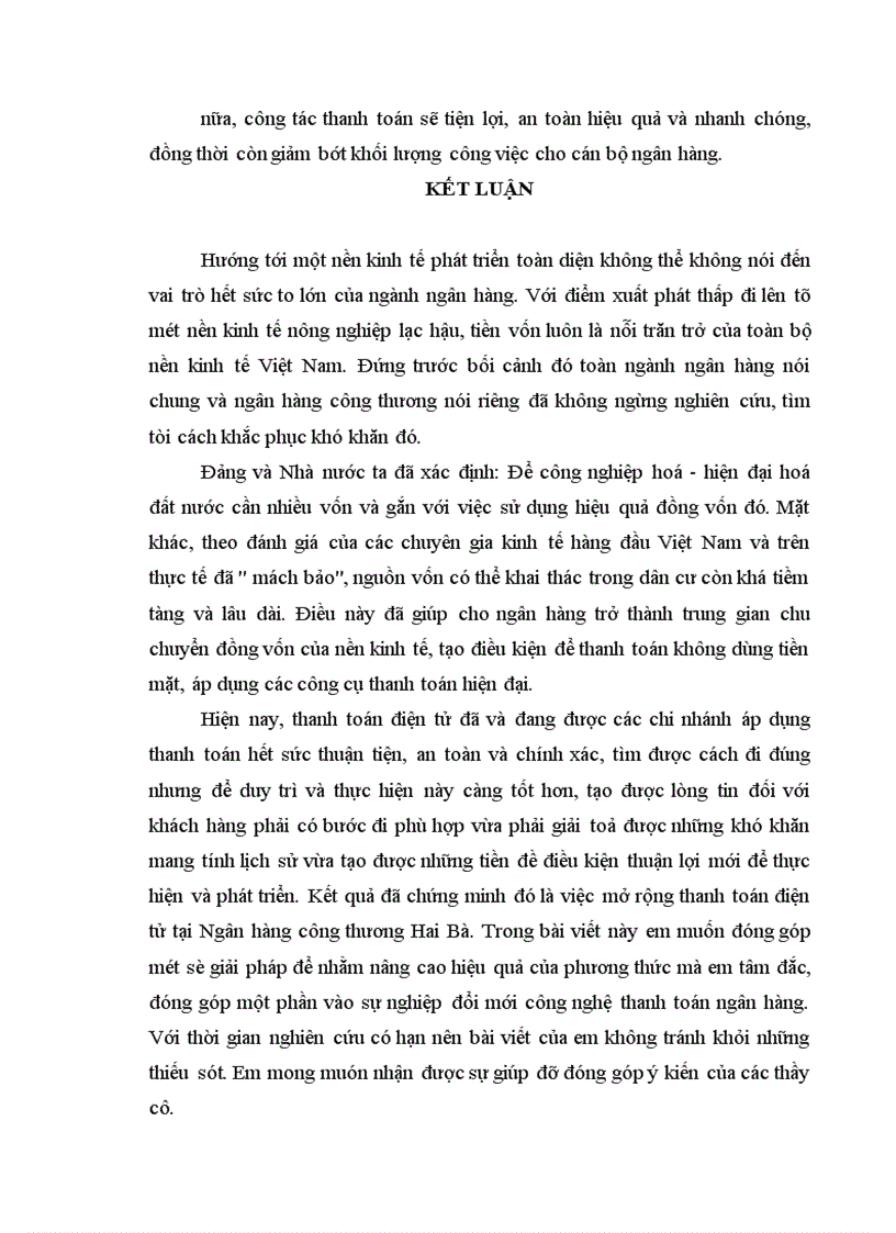 image for page Một số giải pháp nhằm nâng cao chất lượng công tác thanh toán điện tử tại NHCT Hai Bà Trưng 1