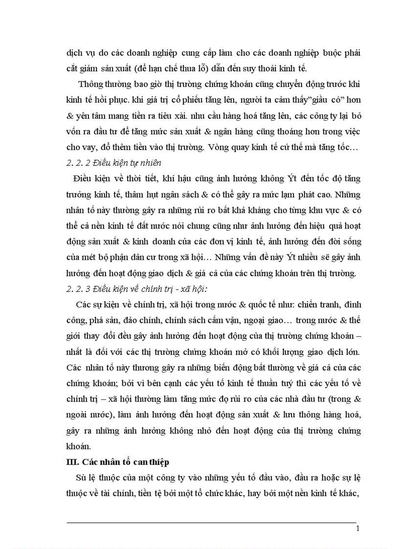 image for page Thị trường chứng khoán các nhân tố ảnh hưởng đến giá cả chứng khoán