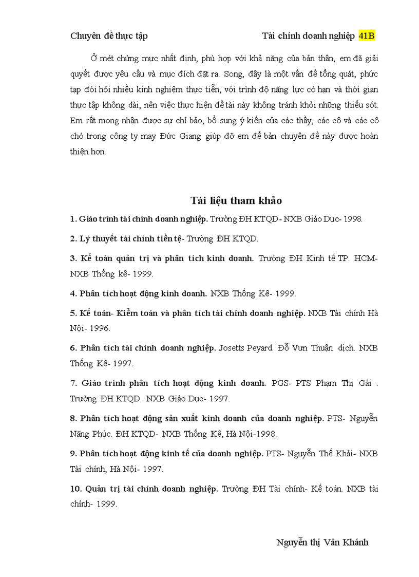 image for page Ứng dụng phương pháp phân tích tỷ số và phương pháp so sánh vào phân tích tài chính của Công ty may Đức Giang 1