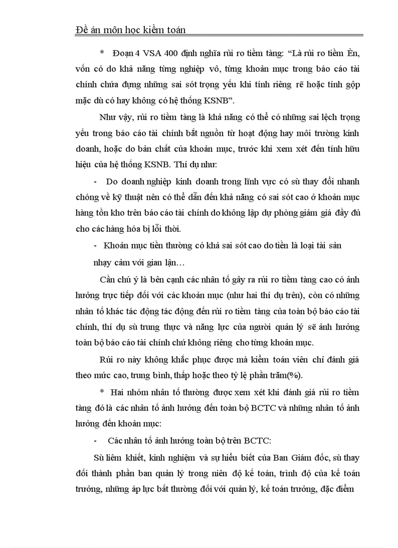 image for page Lập kế hoạch kiểm toán tổng quát trong kiểm toán Báo cáo tài chính