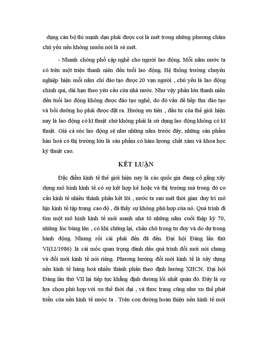 image for page Phân tích cơ cấu kinh tế nhiều thành phần ở nước ta mà đại hội Đảng IX đã nêu và ích lợi của việc sử dụng nó vào việc phát triển KT XH ở trong thời kỳ quá độ lên CNXH ở Việt Nam 1