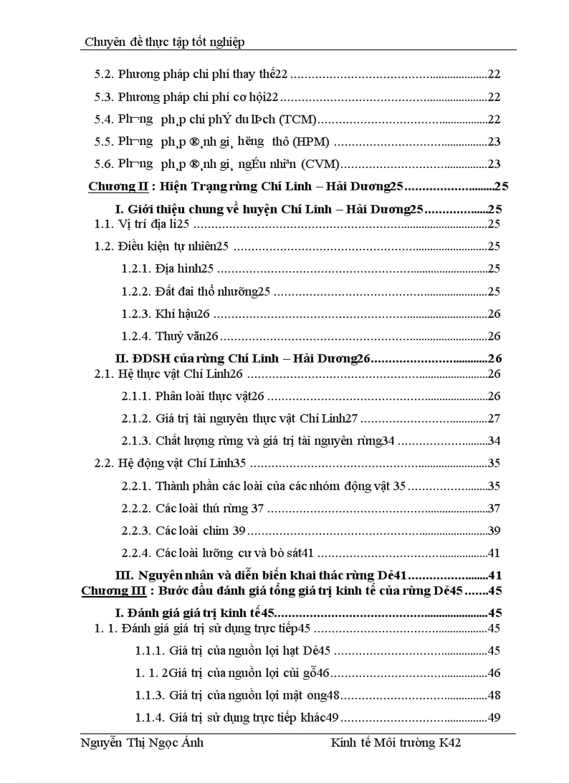 image for page Bước đầu đánh giá tổng giá trị kinh tế của rừng Dẻ xã Hoàng Hoa Thám Chí Linh Hải Dương cho việc hoạch định chính sách duy trì rừng Dẻ này