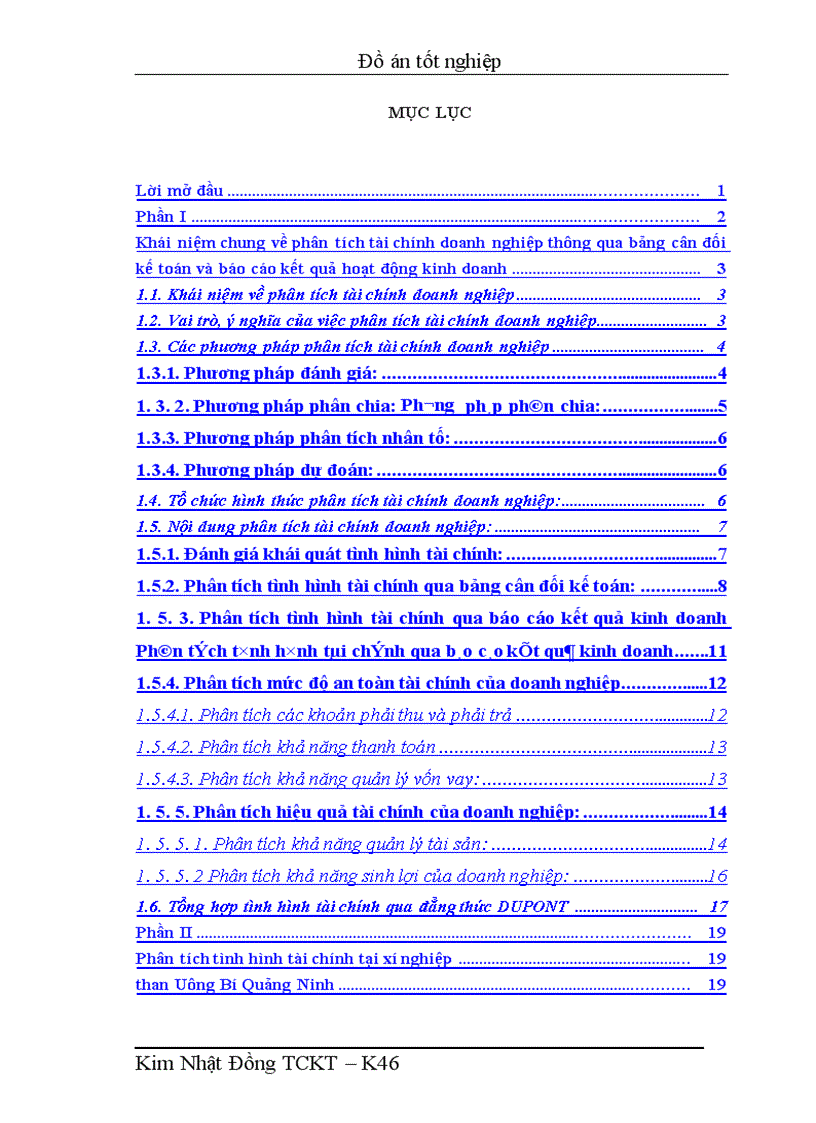 image for page Phân tích tình hình tài chính Xí Nghiệp Than Uông Bí Quảng Ninh năm 2005