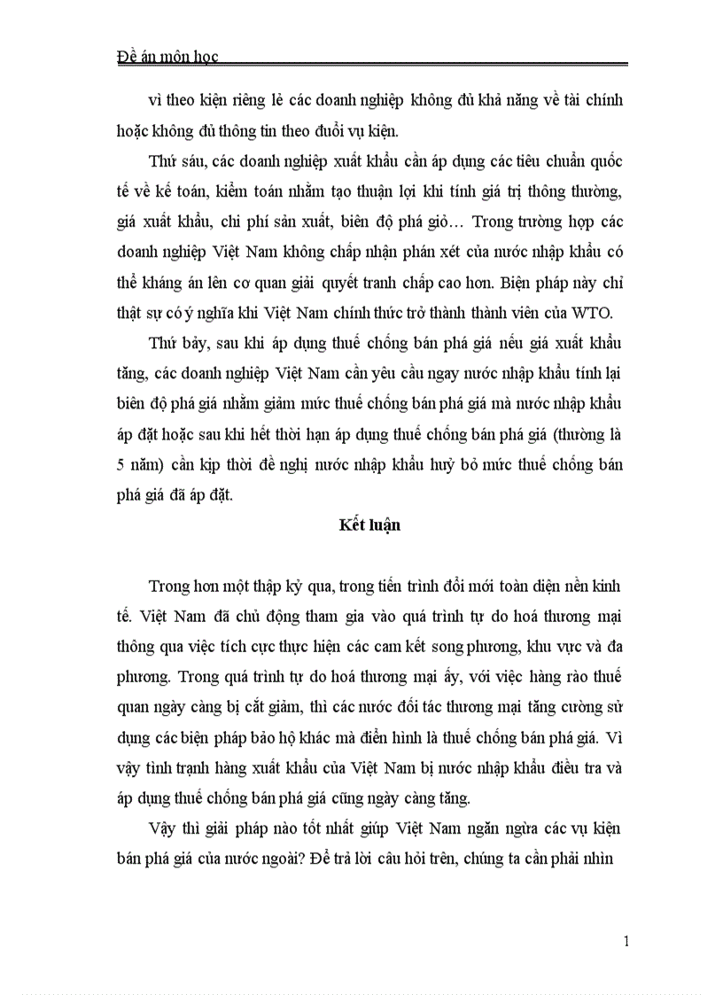 image for page Giải pháp ngăn ngừa các vụ kiện chống bán phá giá đối với hàng xuất khẩu của Việt Nam