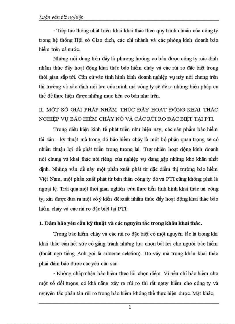 image for page Thực trạng khai thác nghiệp vụ bảo hiểm cháy và các rủi ro đặc biệt tại Công ty Cổ phần Bảo hiểm Bưu điện PTI 1