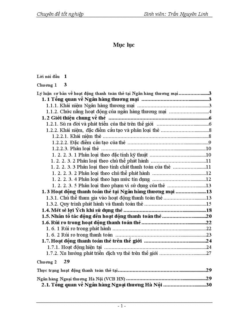 image for page Phát triển hoạt động thanh toán thẻ tại Ngân hàng Ngoại thương Hà Nội 1