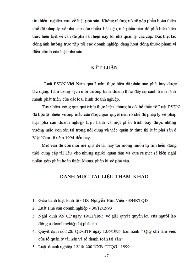 image for page một số vấn đề cơ bản về lý luận và thực tiễn thi hành của pháp luật phá sản doanh nghiệp Việt Nam