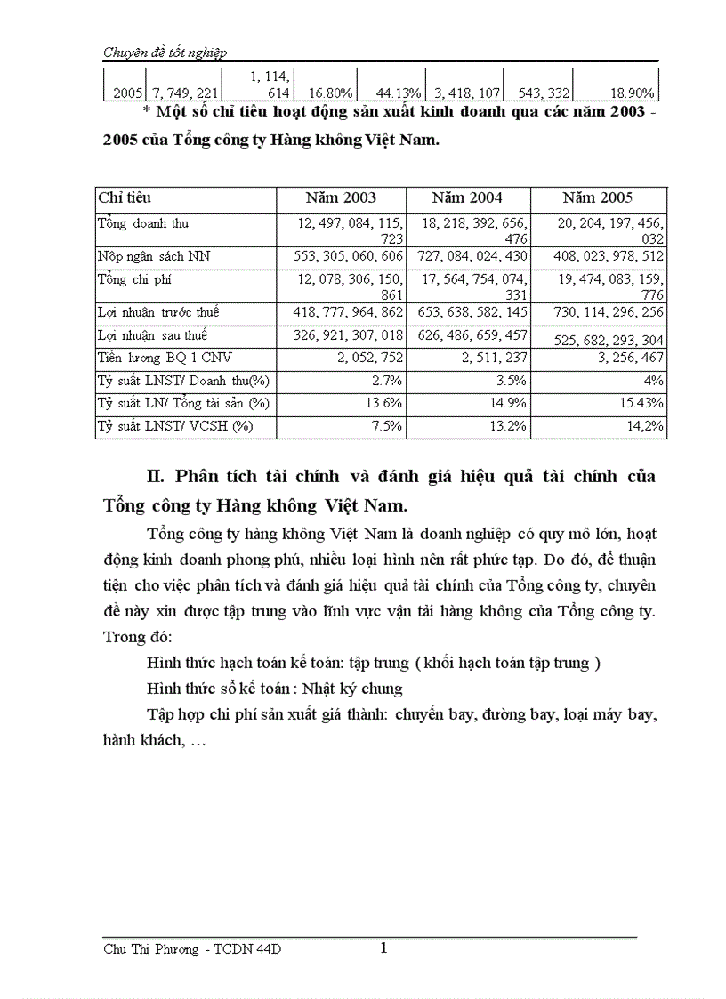 image for page Phân tích tài chính và nâng cao hiệu quả tài chính của Tổng công ty Hàng không Việt Nam 1