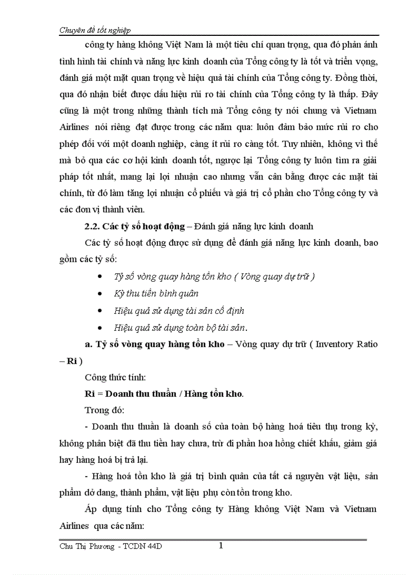 image for page Phân tích tài chính và nâng cao hiệu quả tài chính của Tổng công ty Hàng không Việt Nam 1