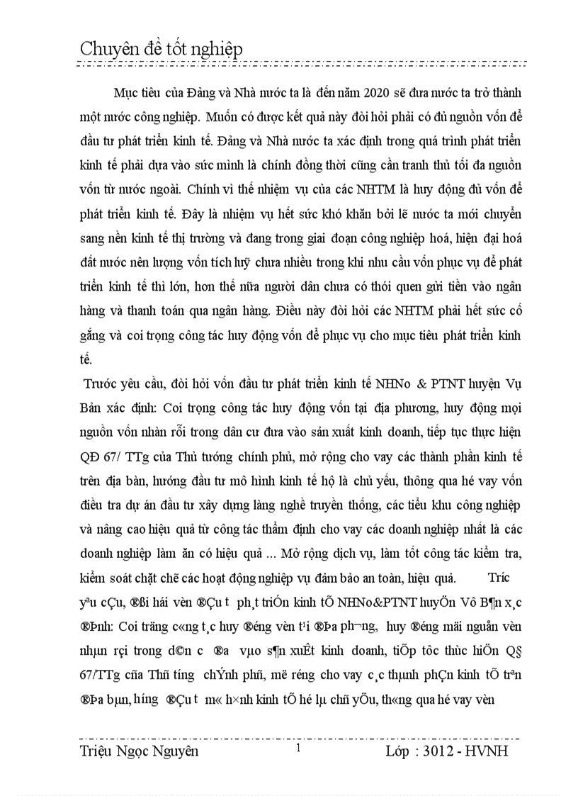 image for page Giải pháp và kiến nghị để đẩy mạnh công tác huy động vốn tại chi nhánh NHNo PTNT huyện Vụ Bản