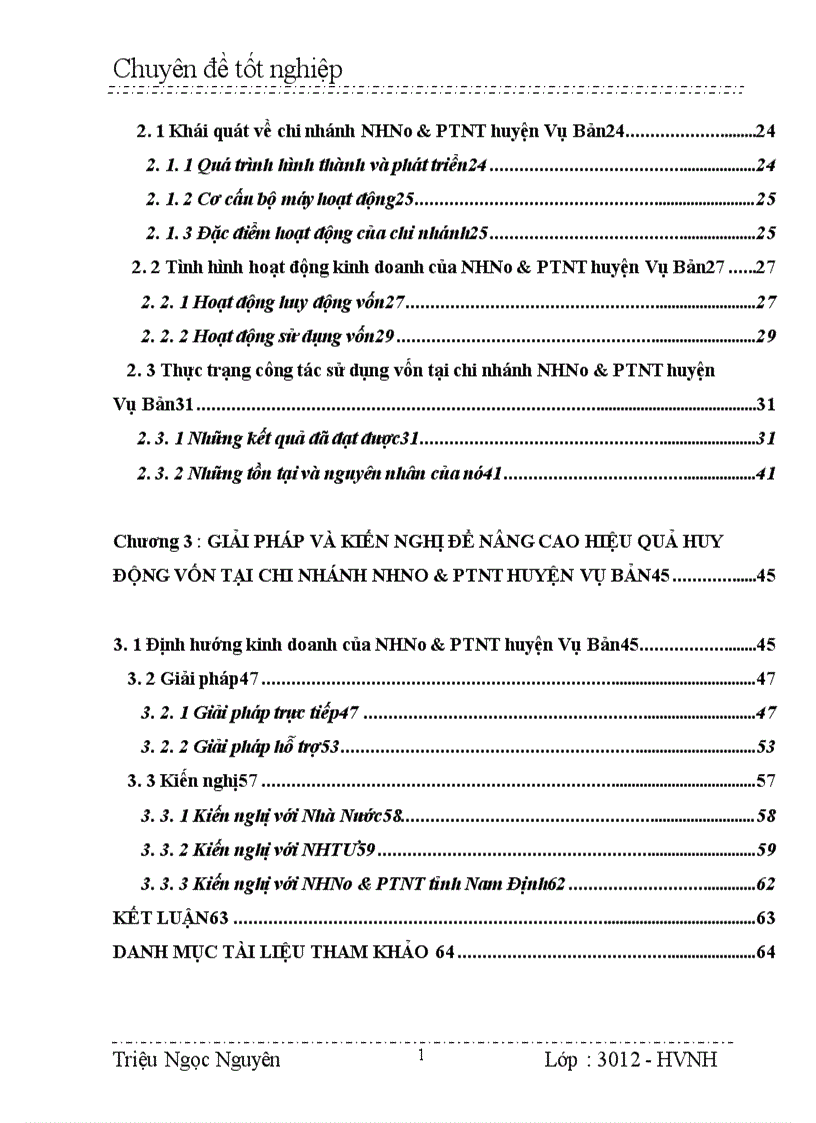 image for page Giải pháp và kiến nghị để đẩy mạnh công tác huy động vốn tại chi nhánh NHNo PTNT huyện Vụ Bản
