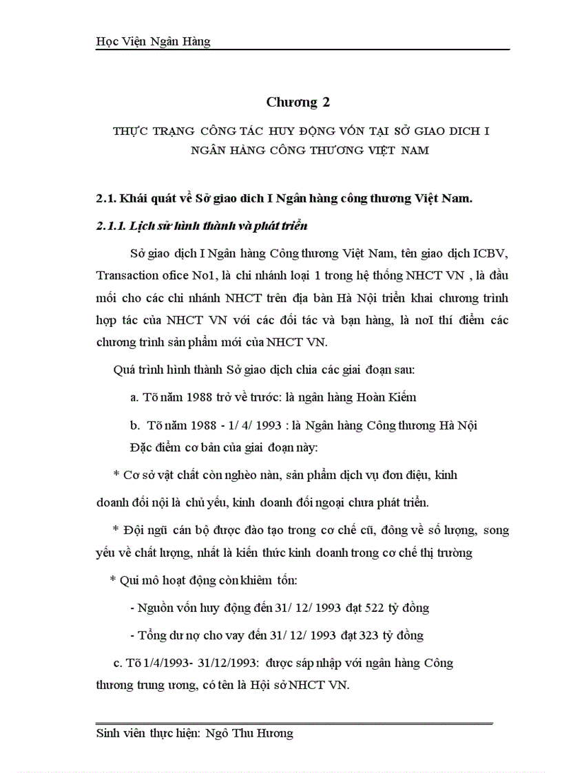 image for page Công tác huy động vốn tại Sở giao dịch I Ngân hàng Công thương Việt Nam Thực trạng và giải pháp 1