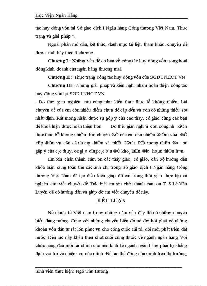 image for page Công tác huy động vốn tại Sở giao dịch I Ngân hàng Công thương Việt Nam Thực trạng và giải pháp 1