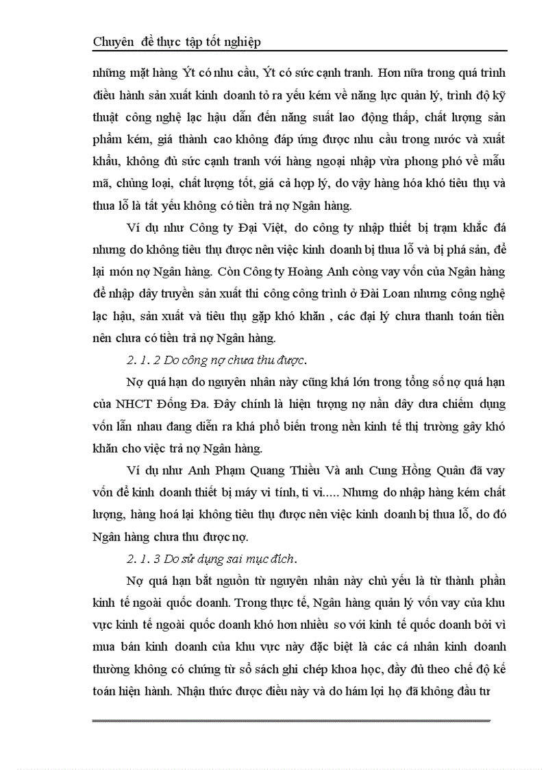image for page Một số giải pháp hạn chế rủi ro an toàn tín dụng đối với kinh tế ngoài quốc doanh tại Ngân hàng công thương Đống Đa 1