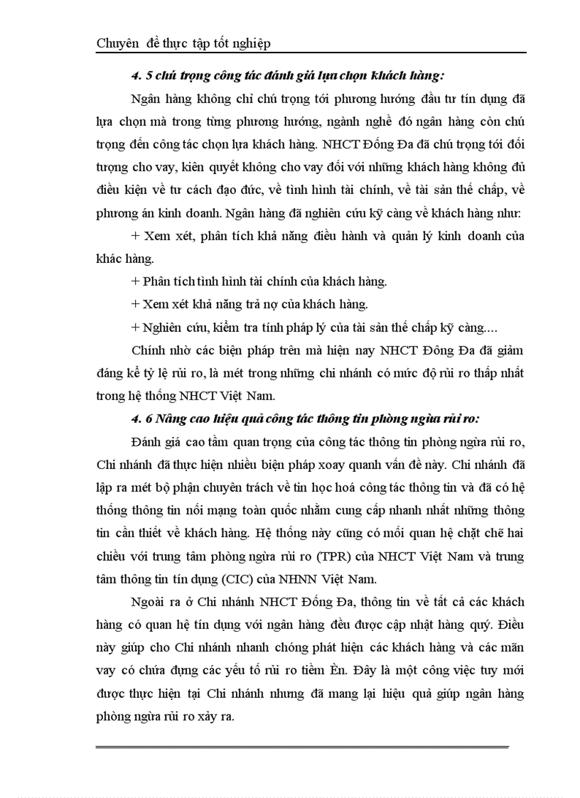image for page Một số giải pháp hạn chế rủi ro an toàn tín dụng đối với kinh tế ngoài quốc doanh tại Ngân hàng công thương Đống Đa 1