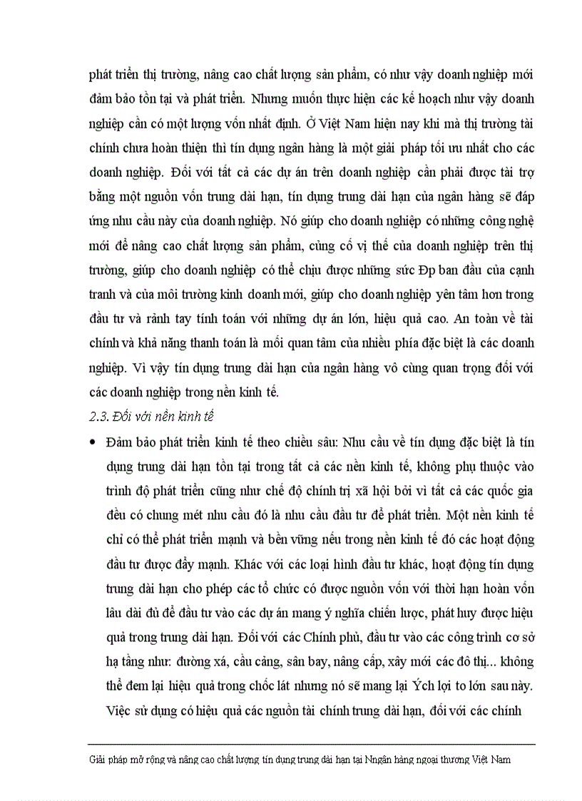 image for page Giải pháp nhằm nâng cao chất lượng tín dụng trung dài hạn tại Ngân hàng Ngoại thương Việt Nam 1