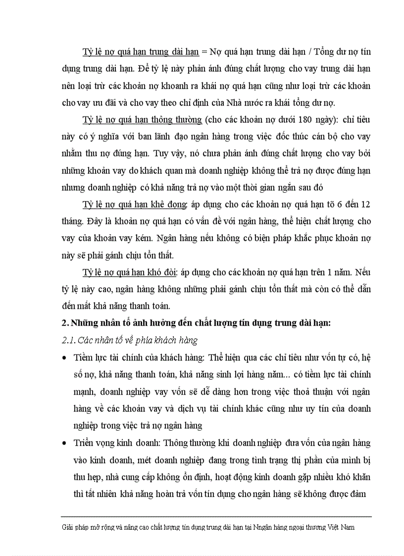 image for page Giải pháp nhằm nâng cao chất lượng tín dụng trung dài hạn tại Ngân hàng Ngoại thương Việt Nam 1