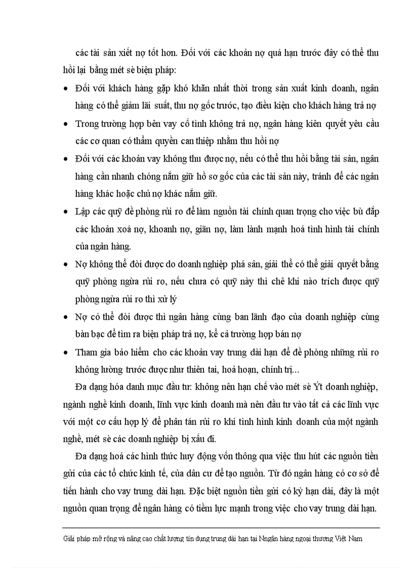 image for page Giải pháp nhằm nâng cao chất lượng tín dụng trung dài hạn tại Ngân hàng Ngoại thương Việt Nam 1