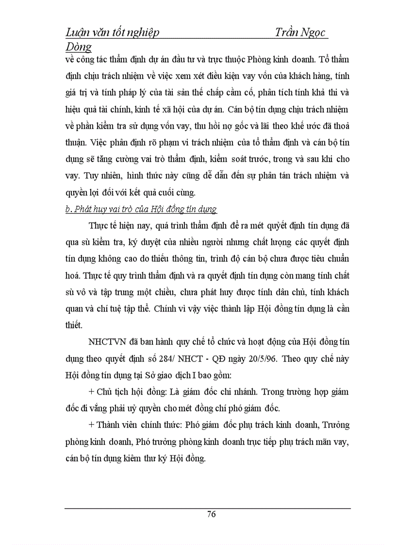 image for page Một số giải pháp nâng cao chất lượng thẩm định dự án đầu tư tại Sở giao dịch I Ngân hàng Công thương Việt Nam 1