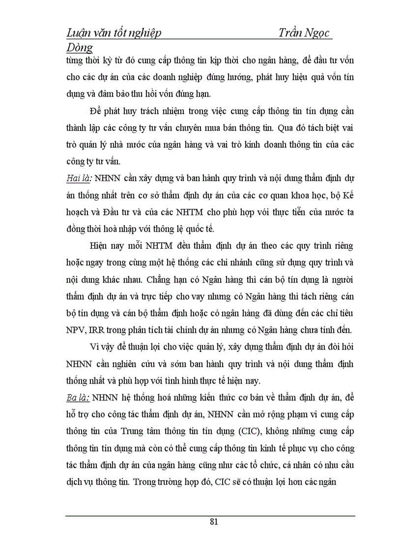 image for page Một số giải pháp nâng cao chất lượng thẩm định dự án đầu tư tại Sở giao dịch I Ngân hàng Công thương Việt Nam 1