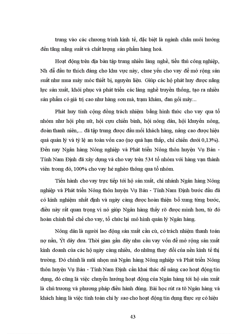 image for page Một số giải pháp nhằm mở rộng và nâng cao chất lượng tín dụng đối với hộ sản xuất ở Ngân hàng nông nghiệp và phát triển nông thôn huyện Vụ Bản Tỉnh Nam Định 1