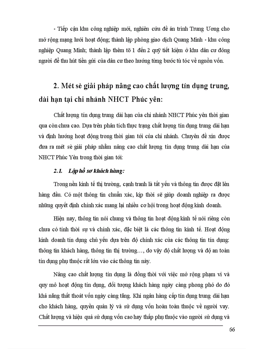 image for page Một số giải pháp nâng cao chất lượng tín dụng trung dài hạn tại Ngân hàng Công thương Phúc Yên 1