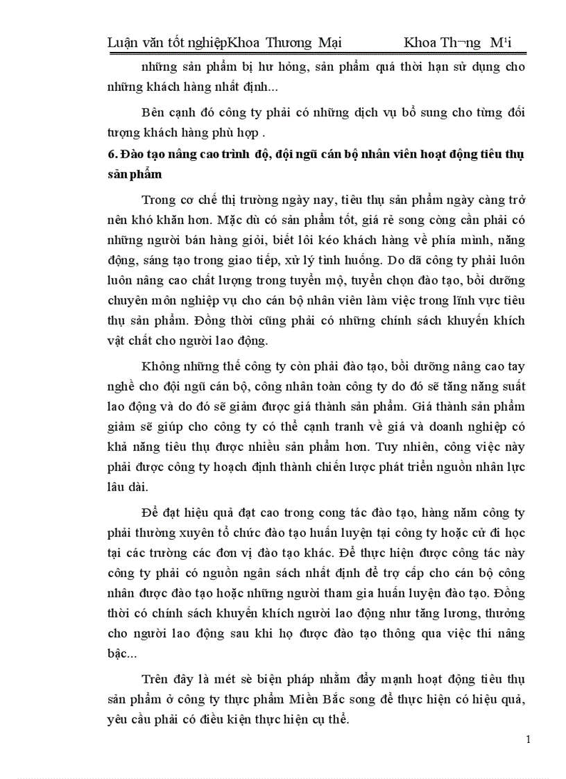 image for page Một số biện pháp đẩy mạnh hoạt động tiêu thụ sản phẩm ở công ty thực phẩm miền Bắc 1