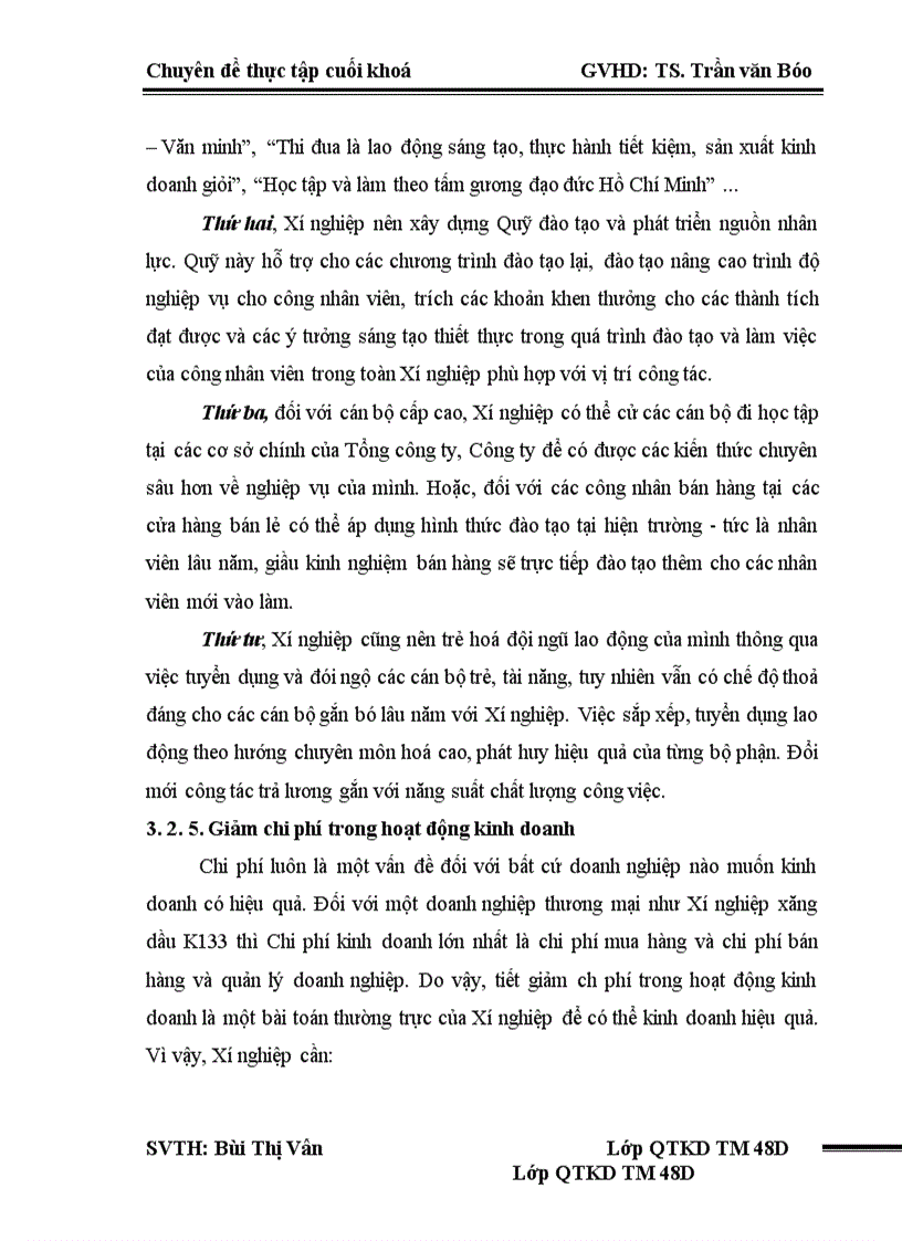 image for page Giải pháp nâng cao hiệu quả kinh doanh của Xí nghiệp xăng dầu K133