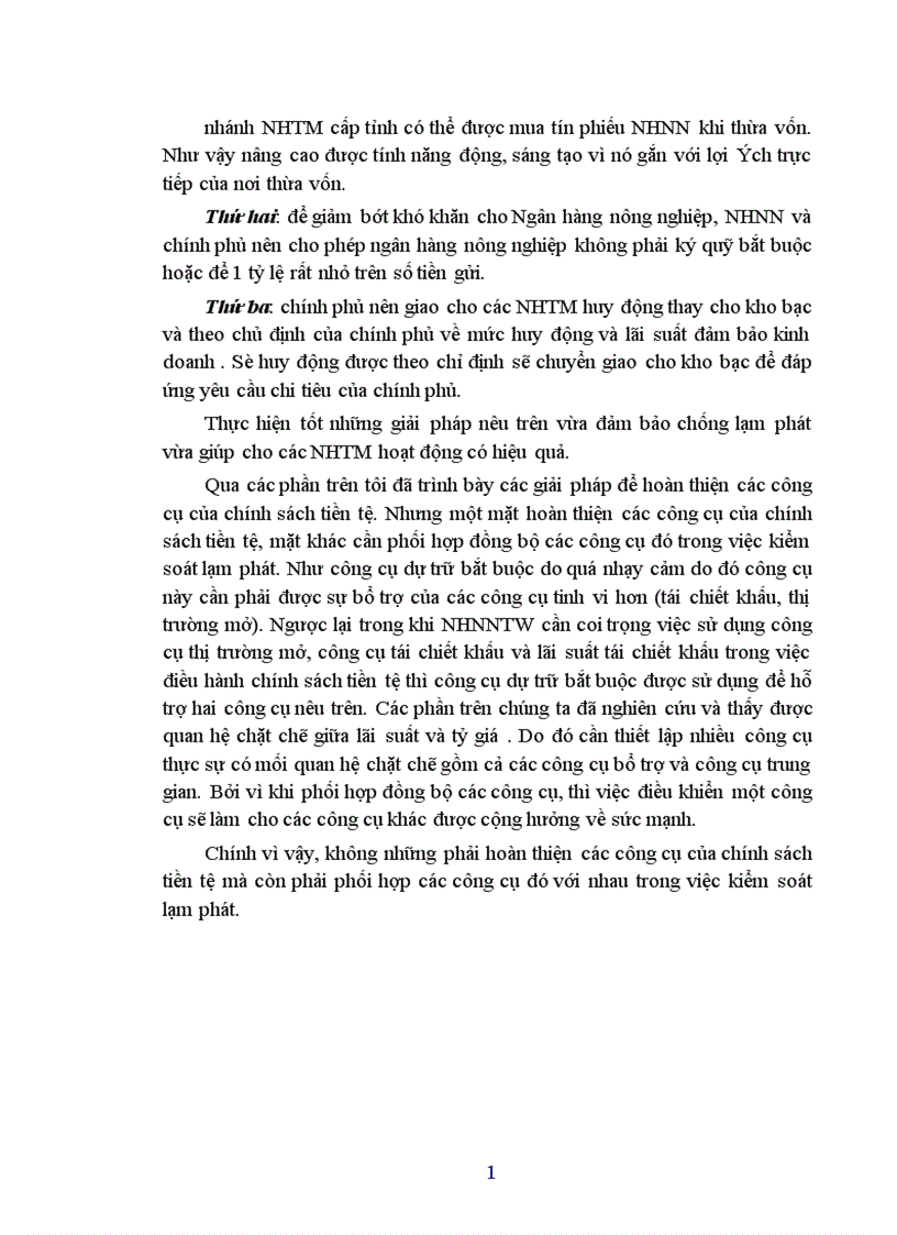 image for page Sử dụng chính sách tiền tệ nhằm kiểm soát lạm phát