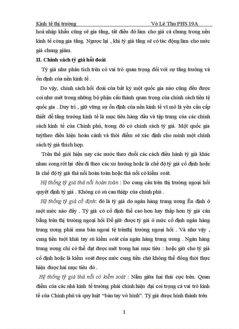 image for page Chính sách tỷ giá hối đoái và những điều kiện tự do hoá tỷ giá ở Việt nam