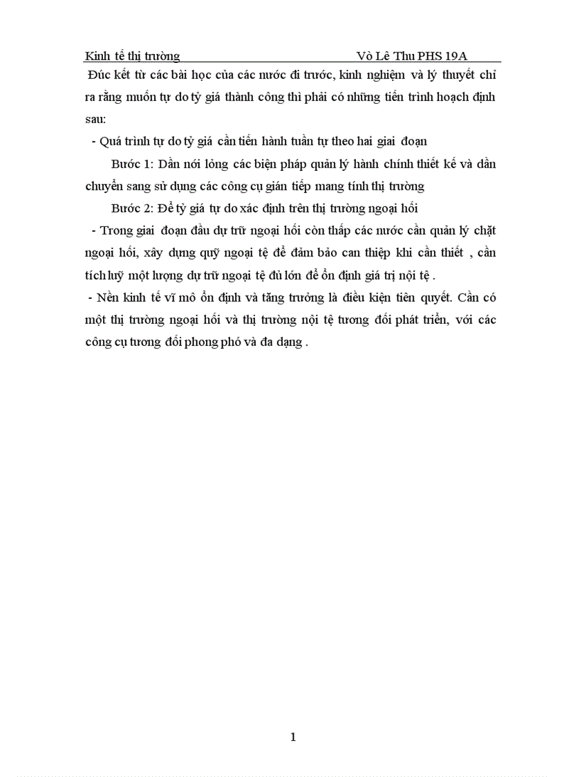 image for page Chính sách tỷ giá hối đoái và những điều kiện tự do hoá tỷ giá ở Việt nam