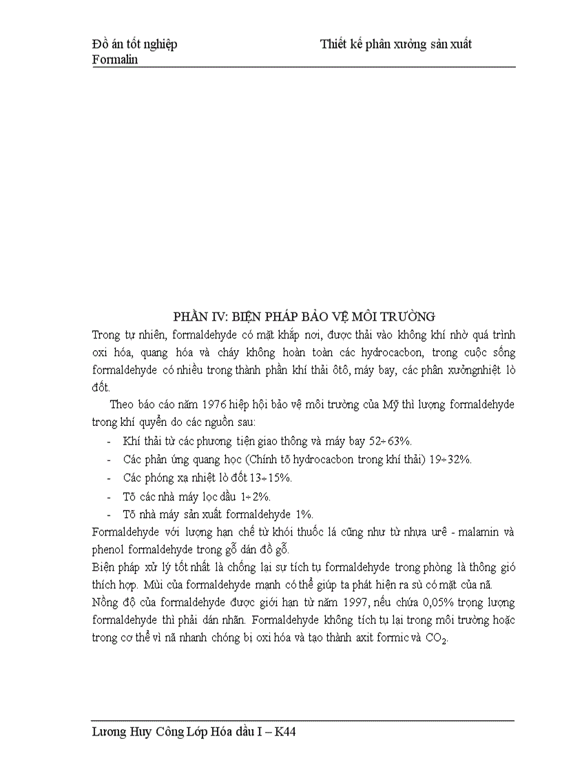 image for page Nghiên cứu xúc tác oxy hóa metanol thành formaldehyde Thiết kế phân xưởng sản xuất Formalin