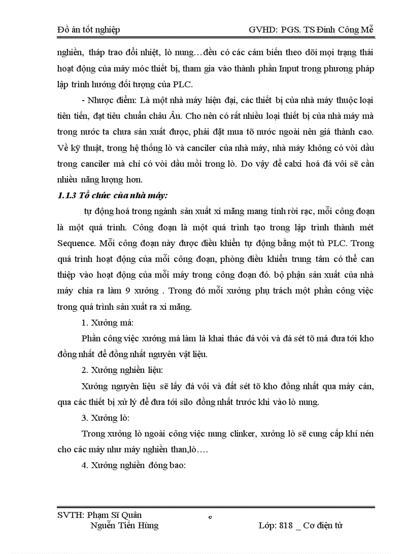 image for page Thiết kế điều khiển tự động dây chuyền đóng bao nhà máy xi măng Bút Sơn