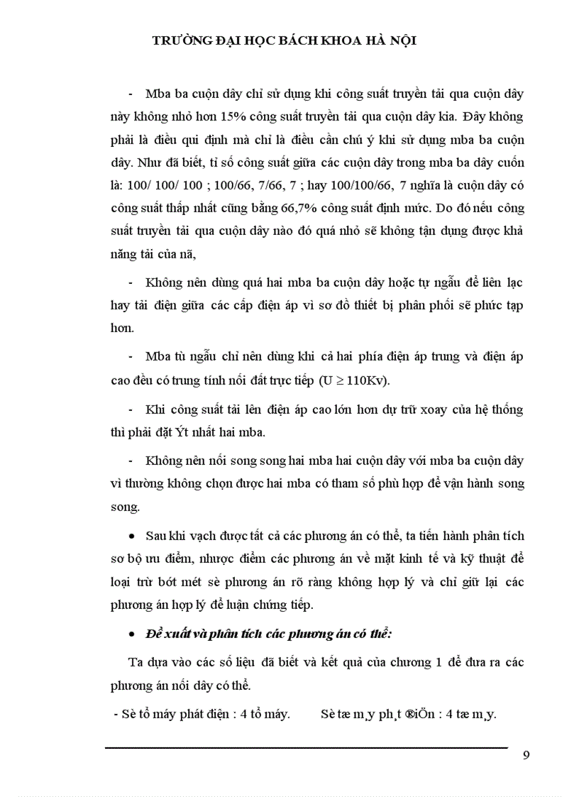 image for page Tính toán phụ tải và cân bằng công suất 1