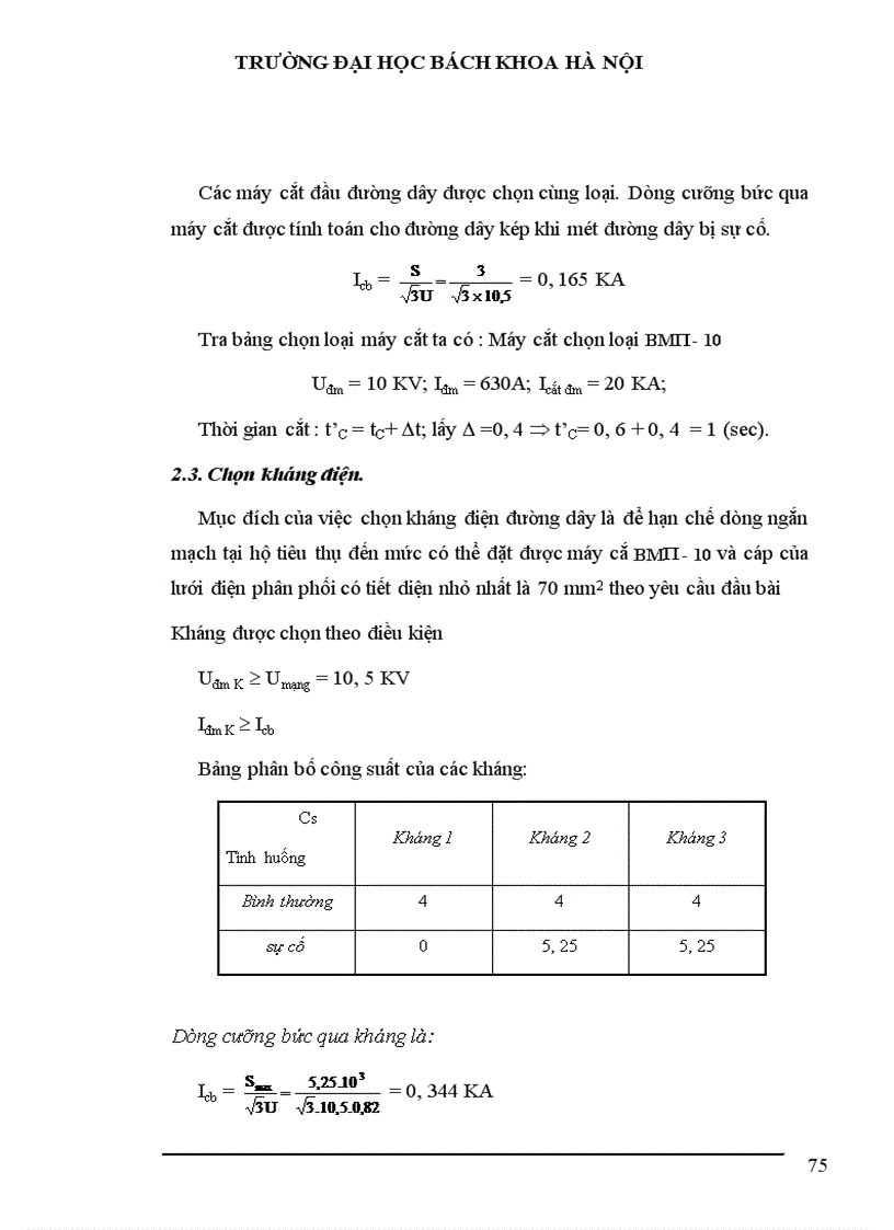 image for page Tính toán phụ tải và cân bằng công suất 1