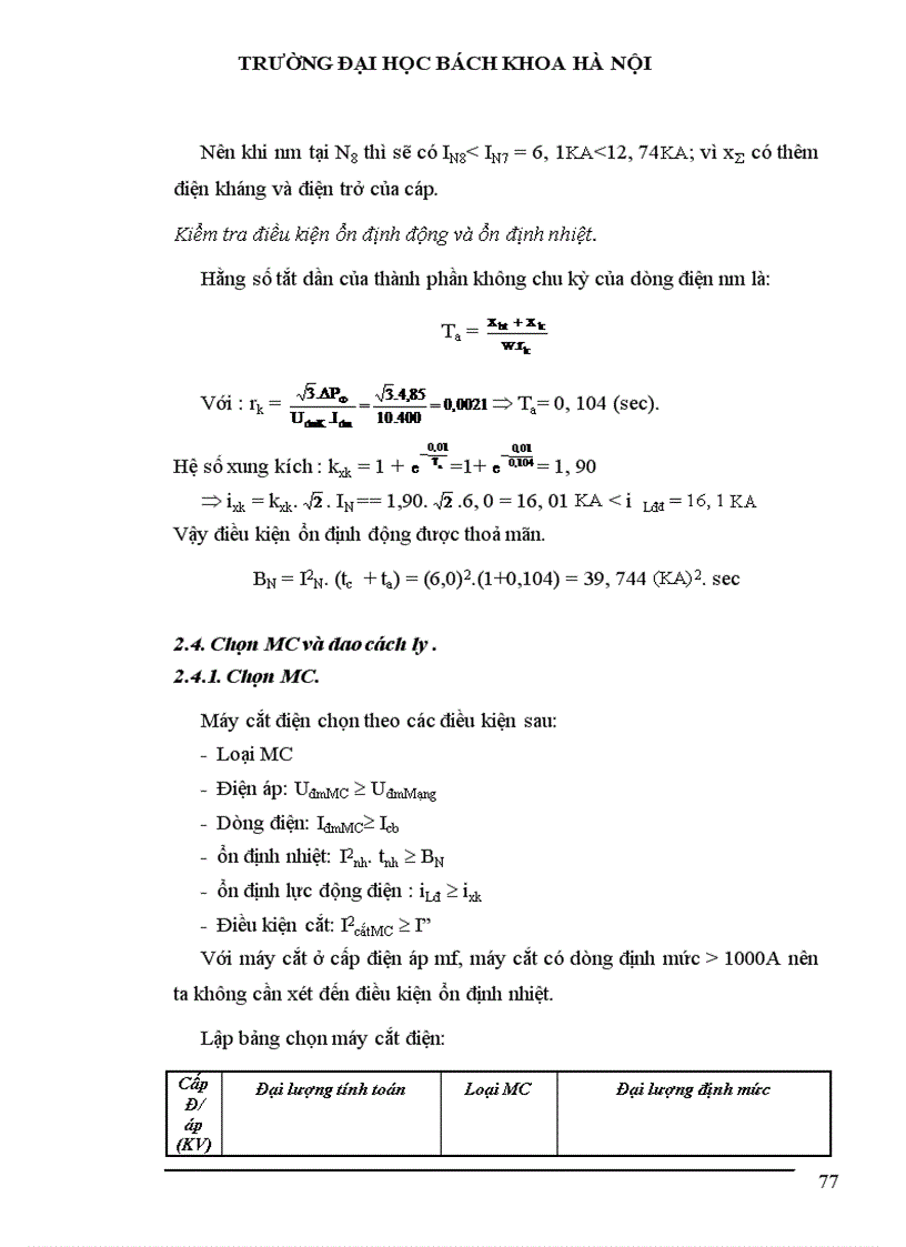 image for page Tính toán phụ tải và cân bằng công suất 1