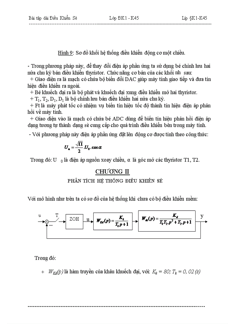 image for page Thiết kế hệ thống điều khiển động cơ điện một chiều