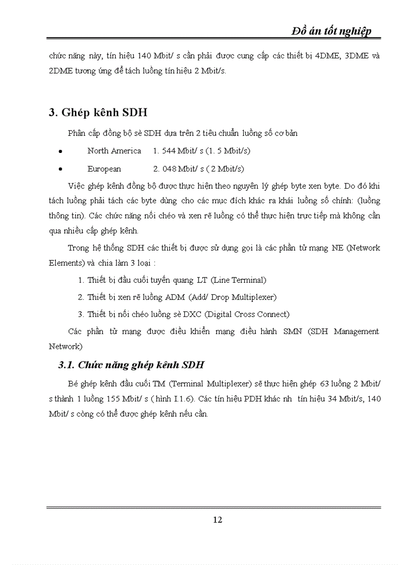 image for page Kỹ thuật truyền dẫn đồng bộ SDH ứng dụng kỹ thuật truyền dẫn SDH vào mạng cáp quang Hà Nội 1