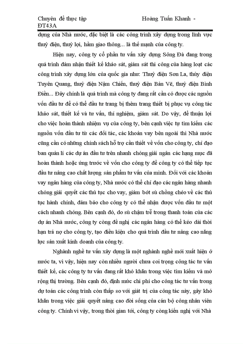 image for page Đầu tư nâng cao năng lực sản xuất kinh doanh ở công ty cổ phần tư vấn xây dựng Sông Đà