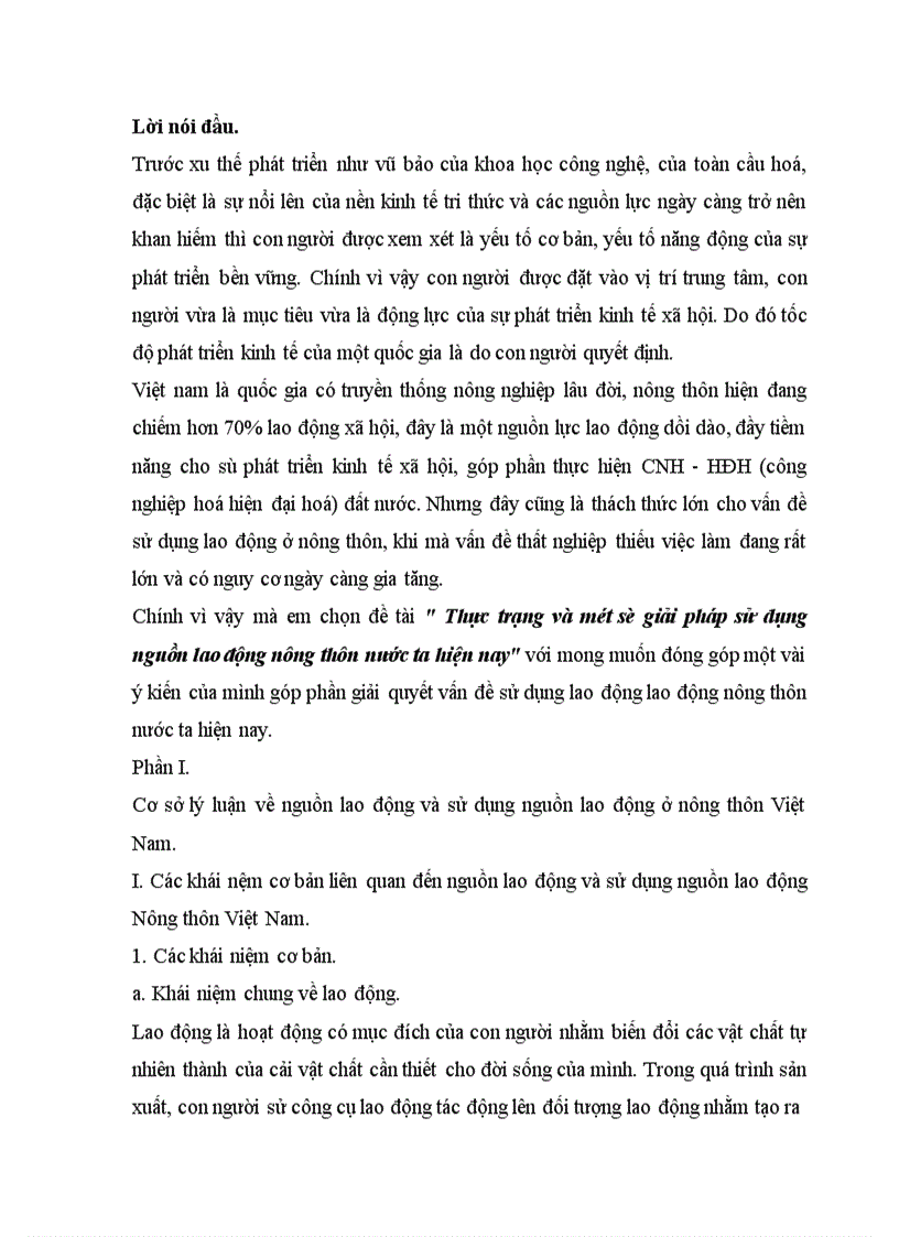 image for page Thực trạng và một số giải pháp sử dụng nguồn lao động nông thôn nước ta hiện nay